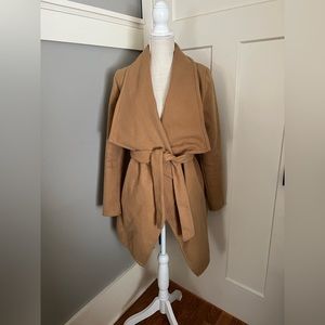 Women's Tan Belted Coat